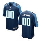Men's Tennessee Titans Custom Name And Number Game Limied Navy Stitched Jersey