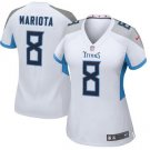 Women's Tennessee Titans 8# Marcus Mariota White Stitched Jersey