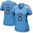 Women's Tennessee Titans 8# Marcus Mariota Game Blue Stitched Jersey