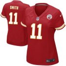 Women's Kansas City Chiefs 11# Alex Smith Game Red Stitched Jersey