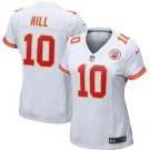 Women's Kansas City Chiefs 10# Tyreek Hill Game White Stitched Jersey