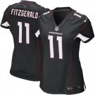 Women's Arizona Cardinals 11# Larry Fitzgerald Game Black Stitched Jersey