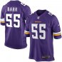 Men's Minnesota Vikings 55# Anthony Barr Game Purple Stitched Jersey