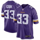 Men's Minnesota Vikings 33# Dalvin Cook Game Purple Stitched Jersey
