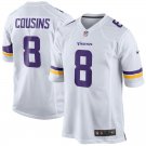 Men's Minnesota Vikings 8# Kirk Cousins White Stitched Jersey