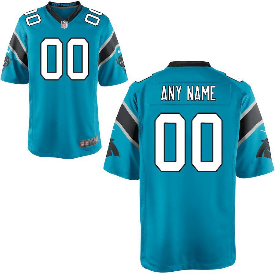 Men's Carolina Panthers Custom Name And Number Game Limied Blue Stitched Jersey