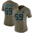 Women's Carolina Panthers 59# Luke Kuechly Olive Green Stitched Jersey