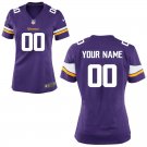 Women's Minnesota Vikings Custom Name And Number Game Limied Purple Stitched Jersey