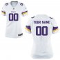 Women's Minnesota Vikings Custom Name And Number Game Limied White Stitched Jersey