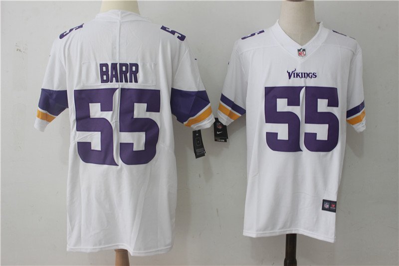 Men's Minnesota Vikings 55# Anthony Barr Limited White Stitched Jersey