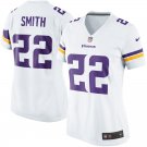 Women's Minnesota Vikings 22# Harrison Smith White Stitched Jersey