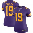 Women's Minnesota Vikings 19# Adam Thielen Game Purple Stitched Jersey