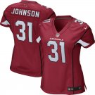 Women's Arizona Cardinals 31# David Johnson Red Stitched Jersey