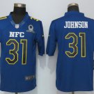 Men's Arizona Cardinals 31# David Johnson Blue Stitched Jersey