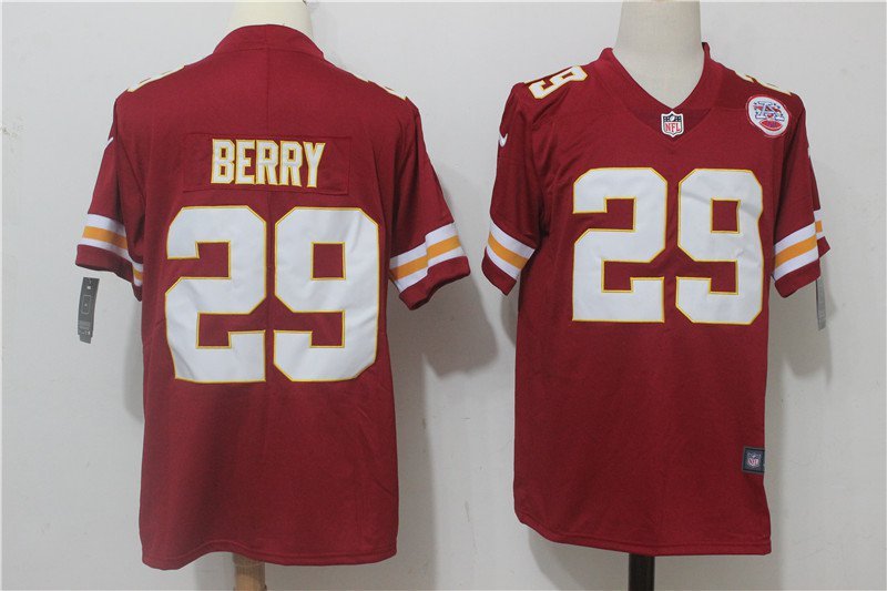 Men's Kansas City Chiefs 29# Eric Berry Red Stitched Jersey