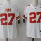 Men's Kansas City Chiefs 27# Kareem Hunt White Stitched Jersey