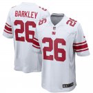 Men's York Giants 26# Saquon Barkley Game White Stitched Jersey