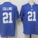 Men's York Giants 21# Landon Collins Limited Blue Stitched Jersey