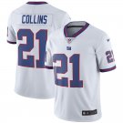 Men's York Giants 21# Landon Collins Game White Stitched Jersey