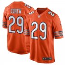 Men's Chicago Bears 29# Tarik Cohen Game Orange Stitched Jersey