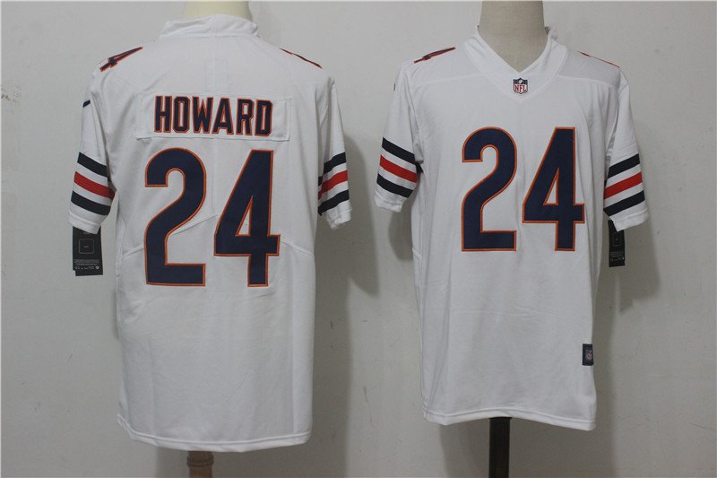 Men's Chicago Bears 24# Jordan Howard Limited White Stitched Jersey