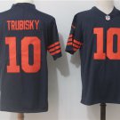 Men's Chicago Bears 10# Mitchell Trubisky Navy Blue Stitched Jersey