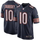 Men's Chicago Bears 10# Mitchell Trubisky Navy Stitched Jersey