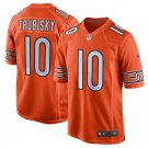 Men's Chicago Bears 10# Mitchell Trubisky Orange Stitched Jersey