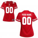 Women's San Francisco 49ers Custom Name And Number Game Limied Red Stitched Jersey