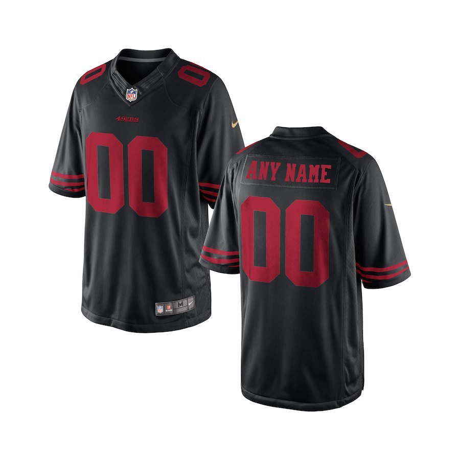 Men's San Francisco 49ers Custom Name And Number Game Limied Black Stitched Jersey