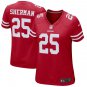 Women's San Francisco 49ers 25# Richard Sherman Red Stitched Jersey