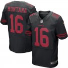 Men's San Francisco 49ers 16# Joe Montana Black Stitched Jersey