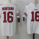 Men's San Francisco 49ers 16# Joe Montana White Stitched Jersey