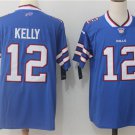 Men's Buffalo Bills 12# Jim Kelly Blue Stitched Jersey