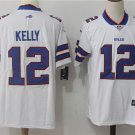 Men's Buffalo Bills 12# Jim Kelly White Stitched Jersey