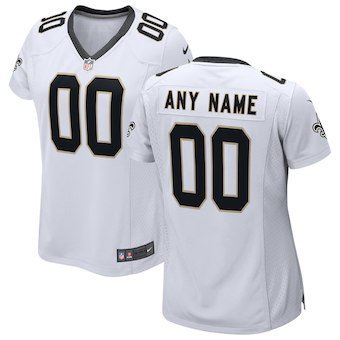 Womens Orleans Saints Custom Name And Number Game Limied White Stitched Jersey