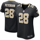 Women's Orleans Saints 28# Adrian Peterson Black Stitched Jersey