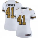 Women's Orleans Saints 41# Alvin Kamara White Stitched Jersey