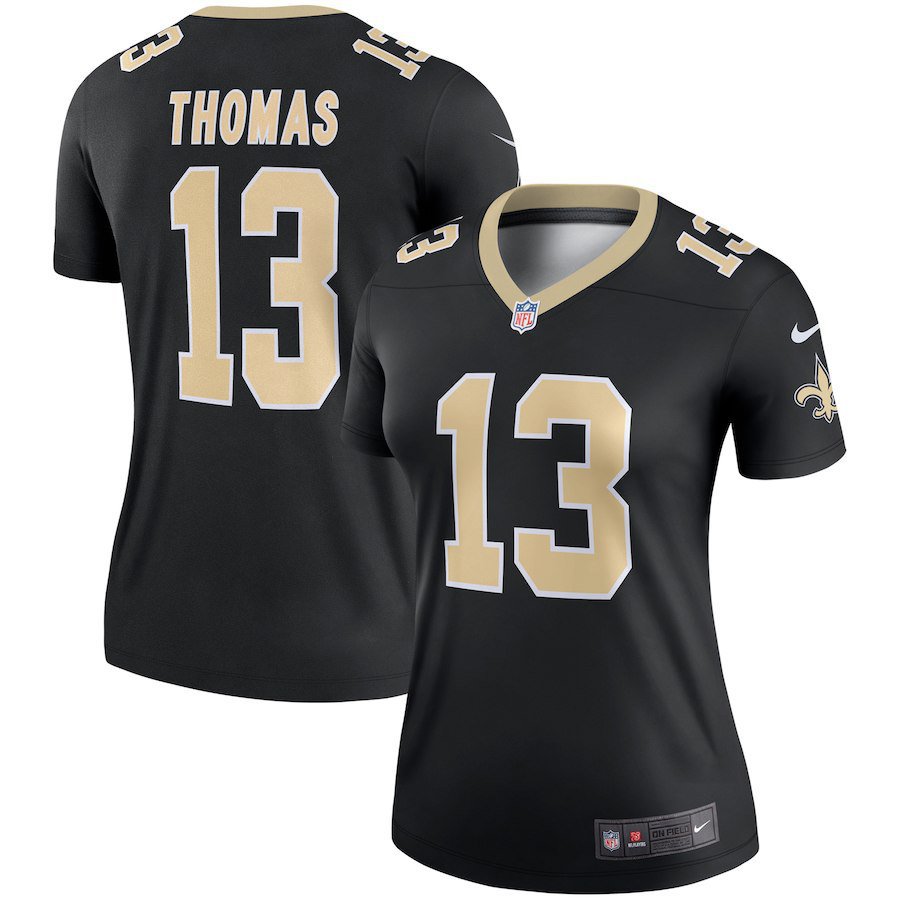 Women's Orleans Saints 13# Michael Thomas Black Stitched Jersey