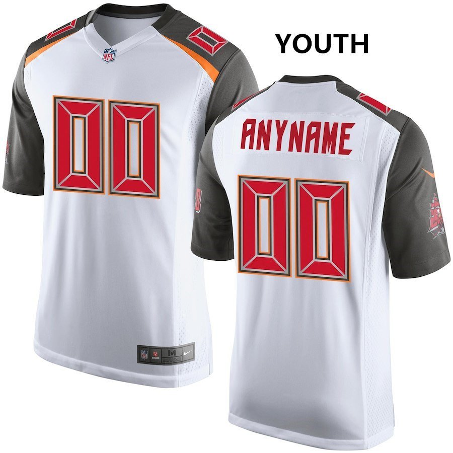 Youth Tampa Bay Buccaneers Custom Name And Number Game Limied White Stitched Jersey