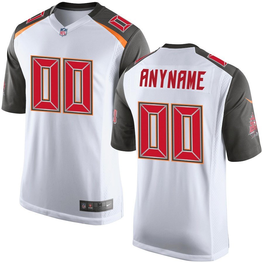 Men's Tampa Bay Buccaneers Custom Name And Number Game Limied White Stitched Jersey