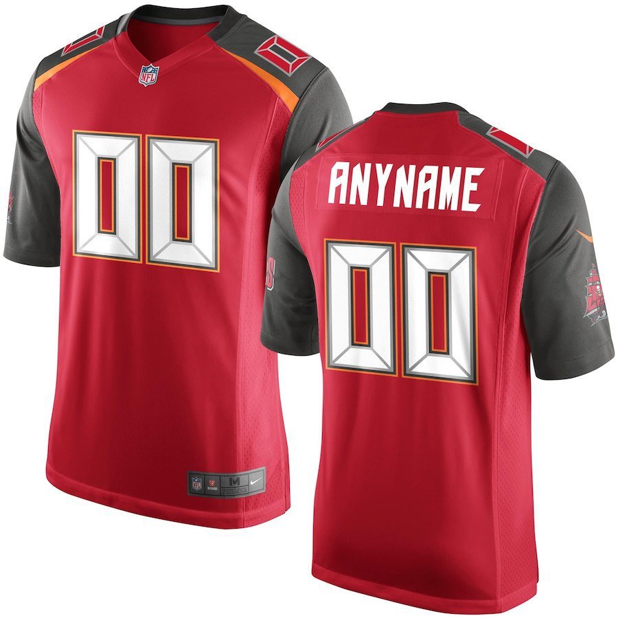 Men's Tampa Bay Buccaneers Custom Name And Number Game Limied Red Stitched Jersey