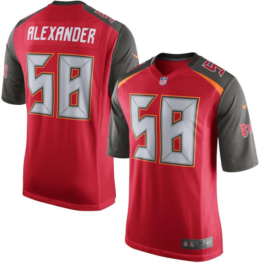 Men's Tampa Bay Buccaneers 58# Kwon Alexander Red Stitched Jersey