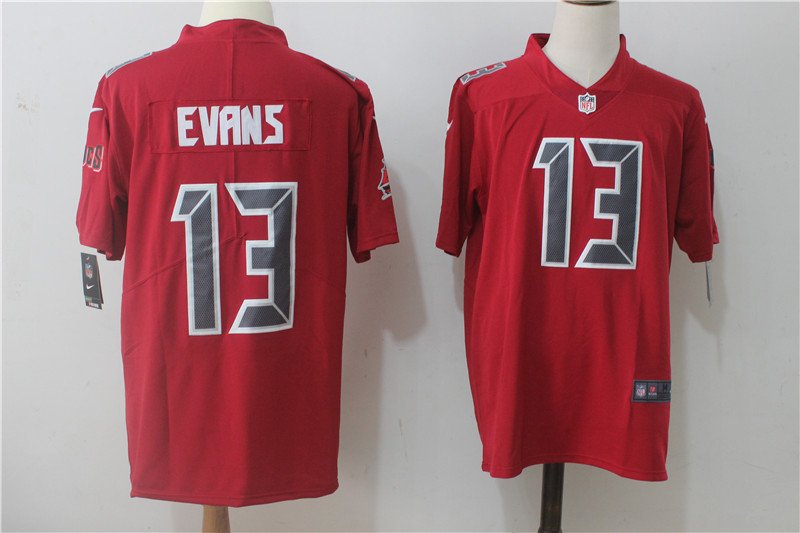 Men's Tampa Bay Buccaneers 13# Mike Evans Limited Red Stitched Jersey