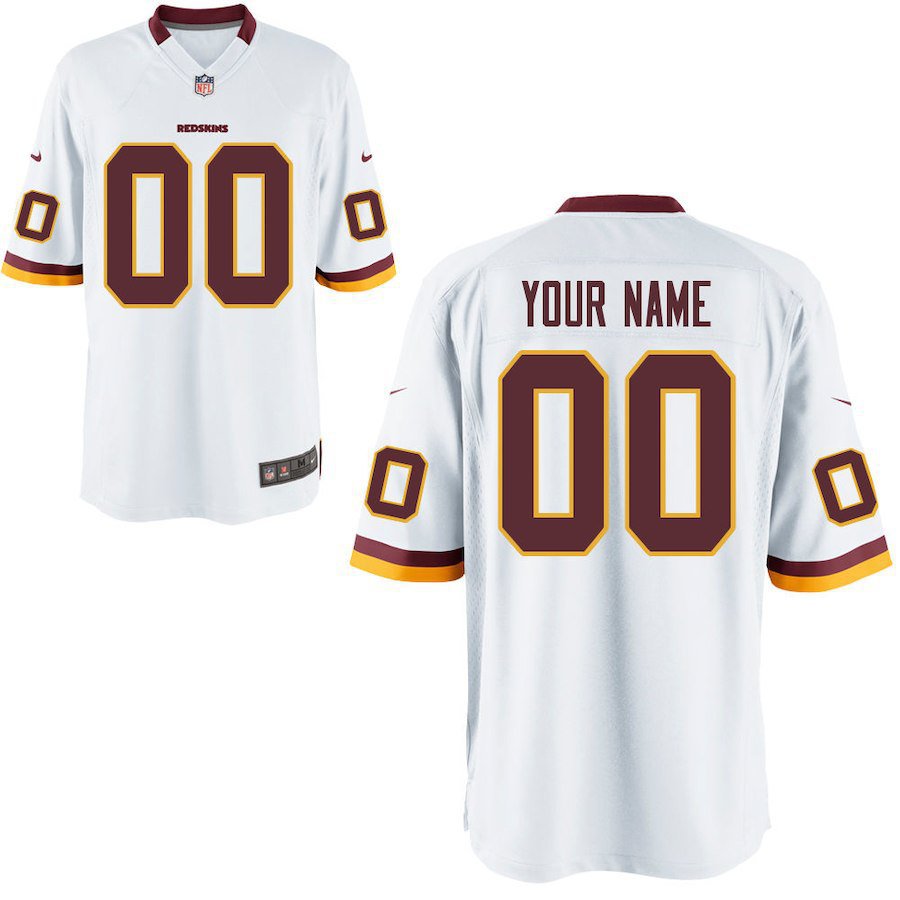 Men's Washington Redskins Custom Name And Number Game Limied White Stitched Jersey
