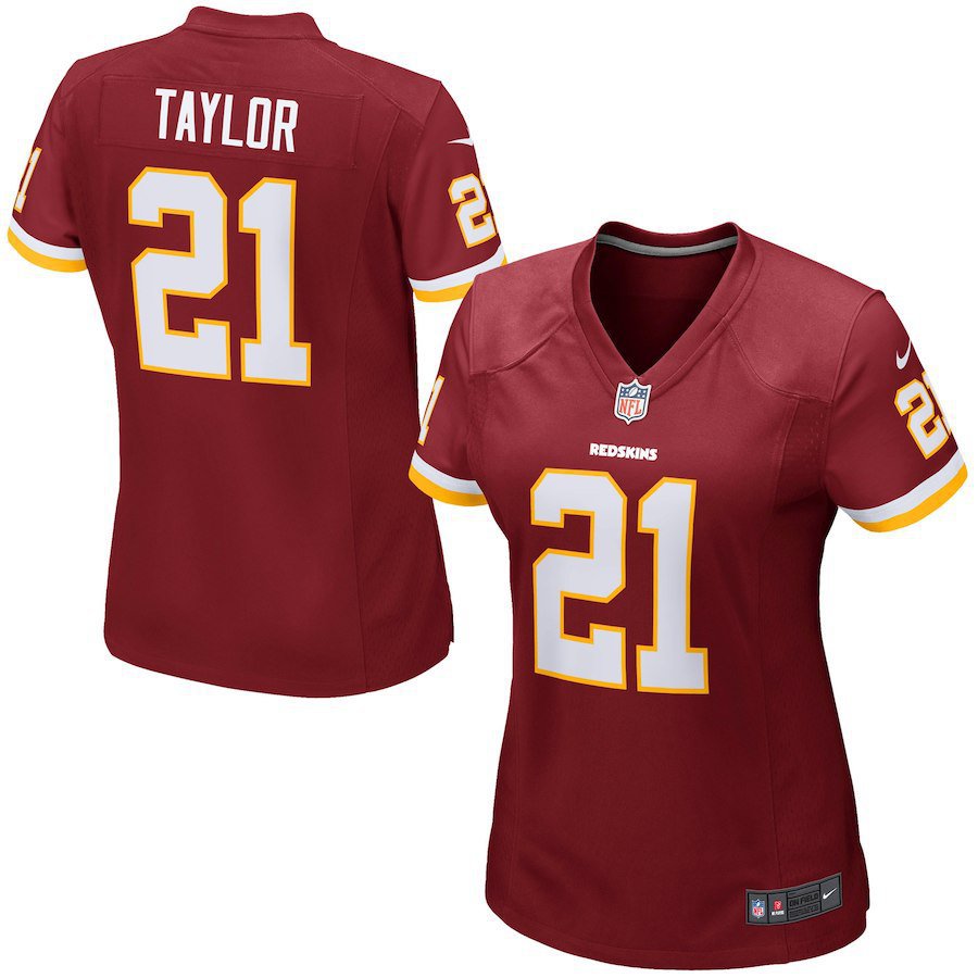 Women's Washington Redskins 21# Sean Taylor Game Red Stitched Jersey