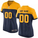 Women's Green Bay Packers Custom Name And Number Game Limied Navy Stitched Jersey
