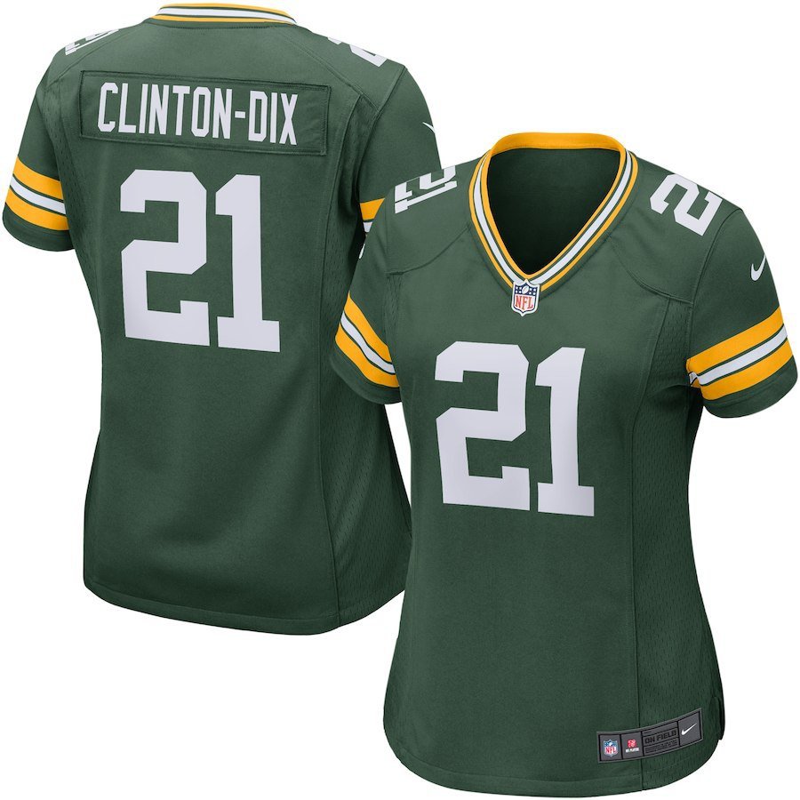 Women's Green Bay Packers 21# Ha Ha Clinton-Dix Green Stitched Jersey