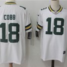 Men's Green Bay Packers 18# Randall Cobb White Stitched Jersey