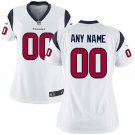 Women's Houston Texans Custom Name And Number Game Limied White Stitched Jersey